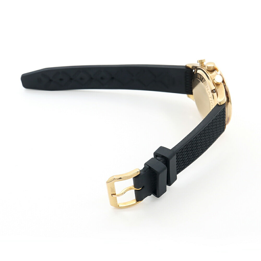 IWC インターナショナルウォッチカンパニー ポルトギーゼ クロノグラフ ラトラパンテ IW371204 スプリットセコンド シルバー K18YG イエローゴールド 純正ラバーベルト 純正尾錠 メンズ 手巻き【6ヶ月保証】【腕時計】【中古】