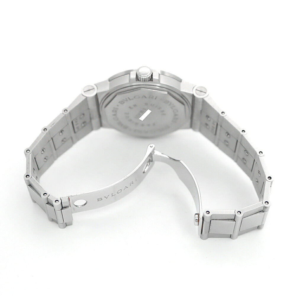 BVLGARI ブルガリ ディアゴノ スポーツ LCV35S デイト 白 ホワイト SS ステンレス メンズ 自動巻き【6ヶ月保証】【腕時計】【中古】
