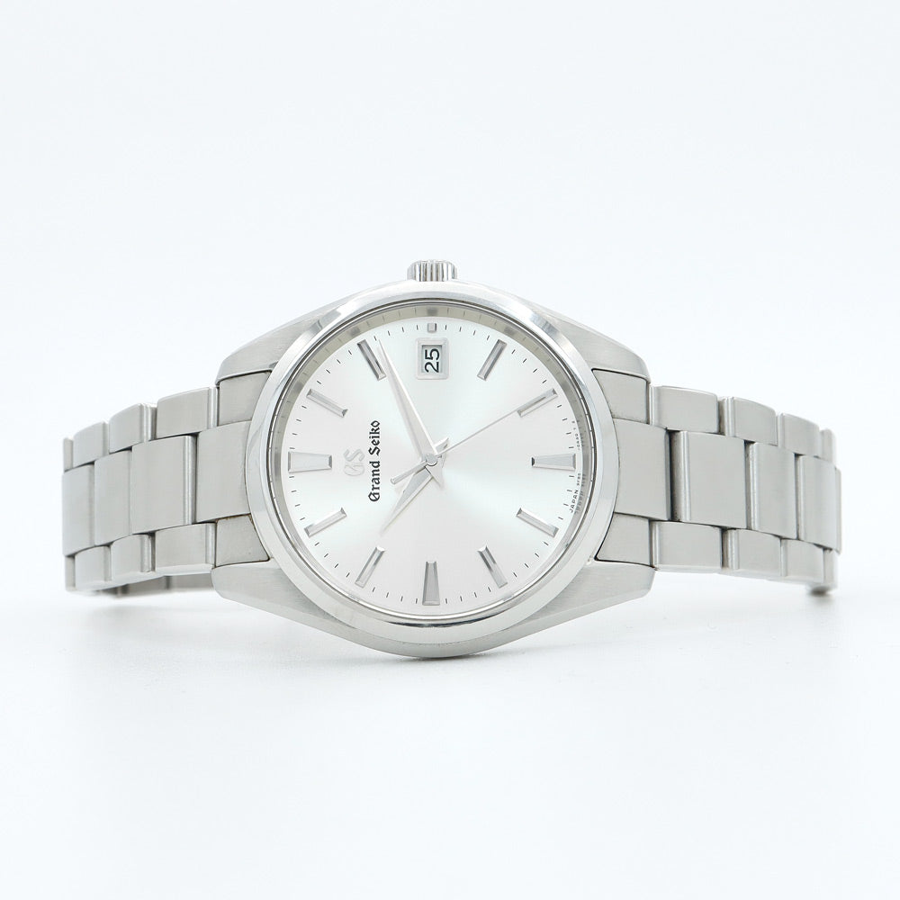 電池交換済 SEIKO セイコー GS グランドセイコー ヘリテージコレクション 9F85-0AC0 SBGP011 デイト シルバー  SS ステンレス メンズ クォーツ【6ヶ月保証】【腕時計】【中古】