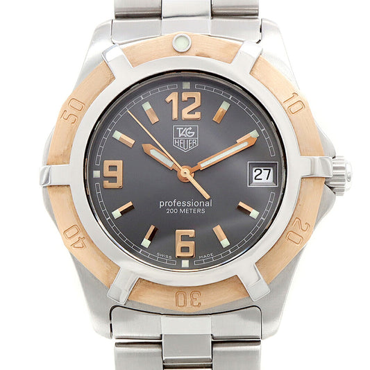 電池交換済 TAG Heuer タグホイヤー 2000 エクスクルーシブ WN1151 BA0311 デイト 200m防水 グレー PGP ピンクゴールド SS ステンレス コンビ メンズ クォーツ【6ヶ月保証】【腕時計】【中古】