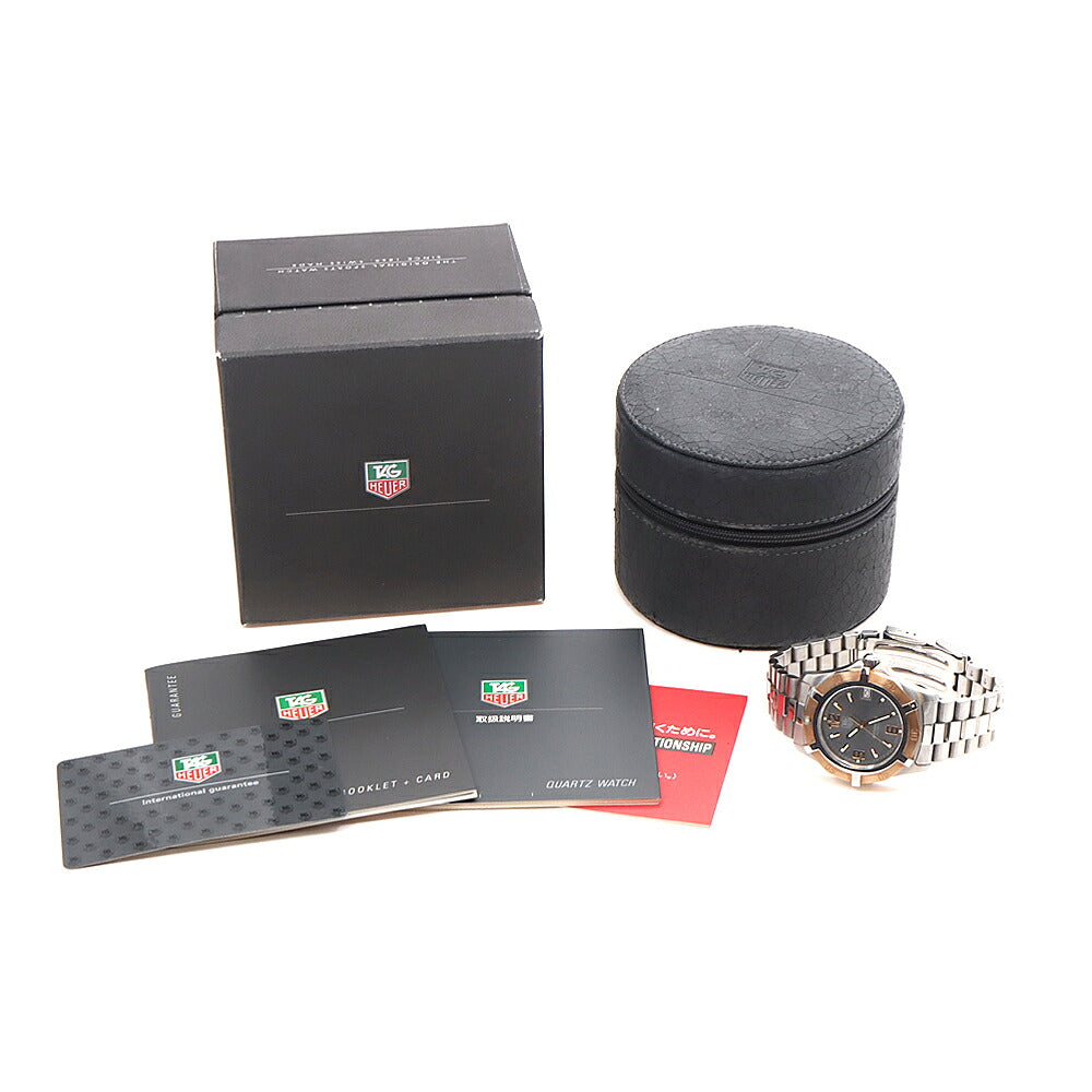 電池交換済 TAG Heuer タグホイヤー 2000 エクスクルーシブ WN1151 BA0311 デイト 200m防水 グレー PGP ピンクゴールド SS ステンレス コンビ メンズ クォーツ【6ヶ月保証】【腕時計】【中古】