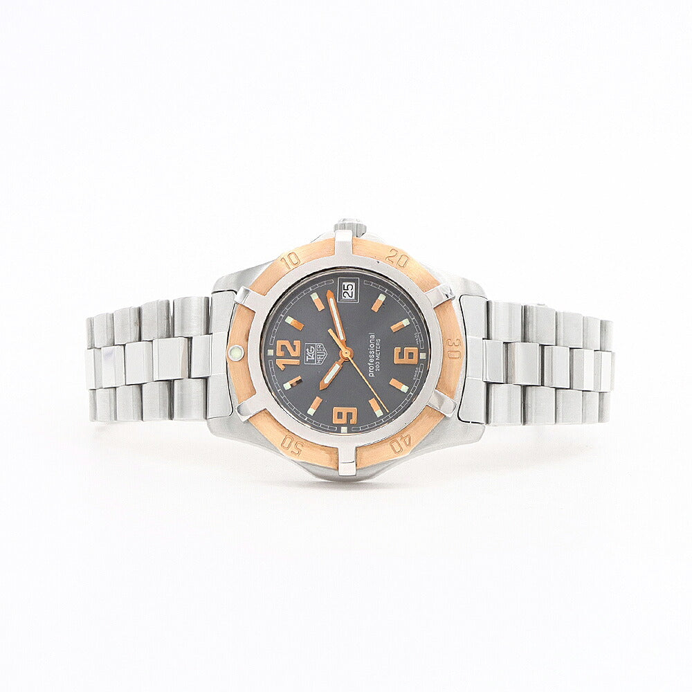 電池交換済 TAG Heuer タグホイヤー 2000 エクスクルーシブ WN1151 BA0311 デイト 200m防水 グレー PGP ピンクゴールド SS ステンレス コンビ メンズ クォーツ【6ヶ月保証】【腕時計】【中古】