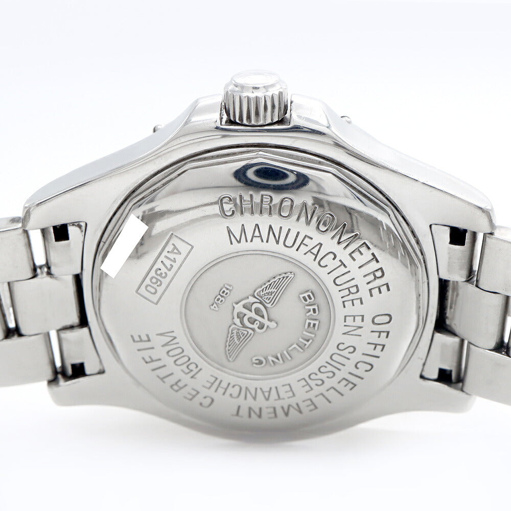 BREITLING ブライトリング スーパーオーシャン A17360 デイト 1500m防水 黒 ブラック SS ステンレス メンズ 自動巻き【6ヶ月保証】【腕時計】【中古】