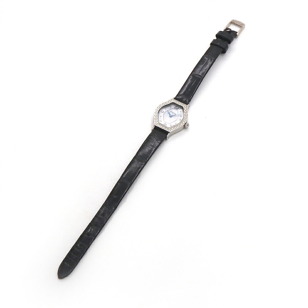 電池交換済 LONGINES ロンジン レ ラヴィソント ダイヤベゼル L5.184.0 L5.184.086.1 ダイヤモンド 8Pダイヤ 白 ホワイトシェル SS ステンレス 純正尾錠 レディース クォーツ【6ヶ月保証】【腕時計】【中古】