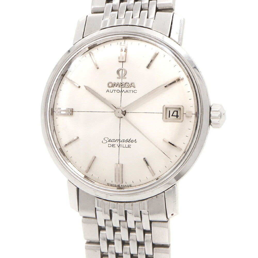 OMEGA オメガ シーマスター DeVille デビル クロスライン 166.020 Cal.562 24石 デイト シルバー SS ステンレス メンズ 自動巻き アンティーク ヴィンテージ デヴィル【腕時計】【中古】