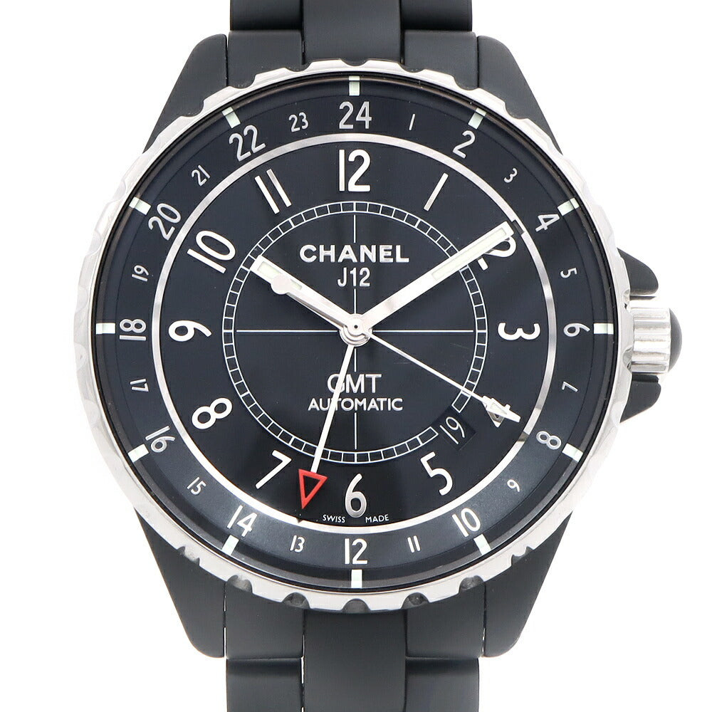 CHANEL シャネル J12 GMT H3101 41mm 100ｍ防水 デイト 黒 ブラック CE セラミック SS ステンレス メンズ 自動巻き【6ヶ月保証】【腕時計】【中古】