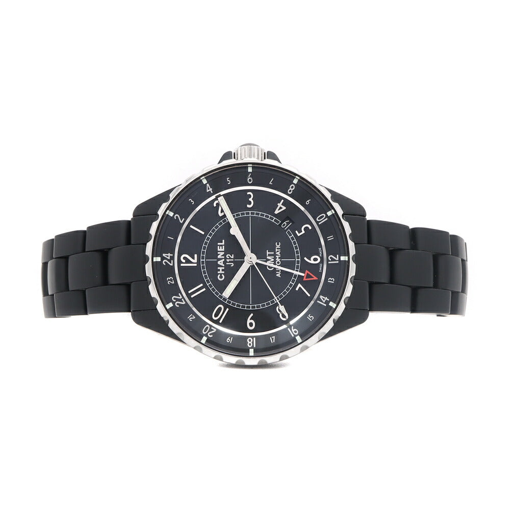 CHANEL シャネル J12 GMT H3101 41mm 100ｍ防水 デイト 黒 ブラック CE セラミック SS ステンレス メンズ 自動巻き【6ヶ月保証】【腕時計】【中古】