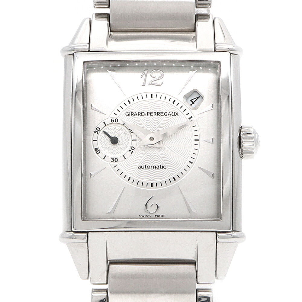 GIRARD PERREGAUX ジラールペルゴ ヴィンテージ 1945 25932-11-162-1 裏スケ スモールセコンド デイト シルバー SS ステンレス メンズ 自動巻き 【6ヶ月保証】【腕時計】【中古】