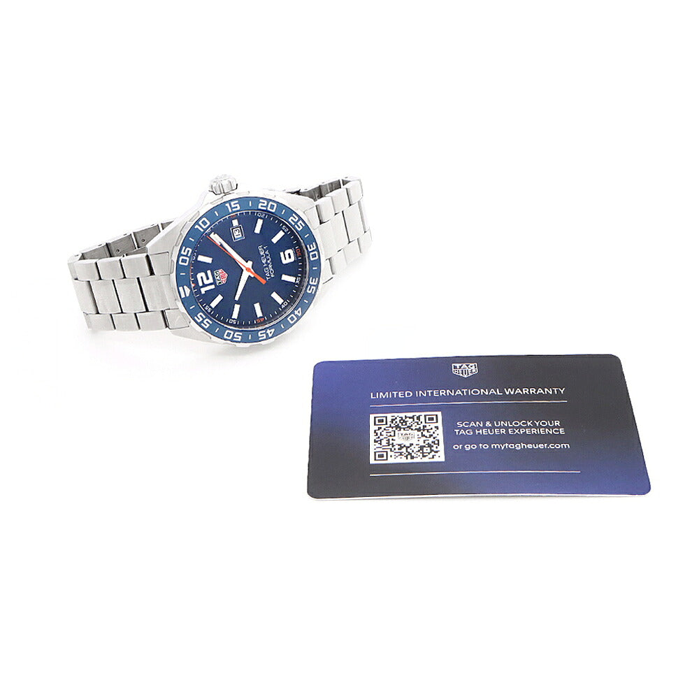 電池交換済 TAG Heuer タグホイヤー フォーミュラー1 200ｍ WAZ1010 BA0842 デイト 青 ブルー SS ステンレス メンズ クォーツ  【6ヶ月保証】【腕時計】【中古】