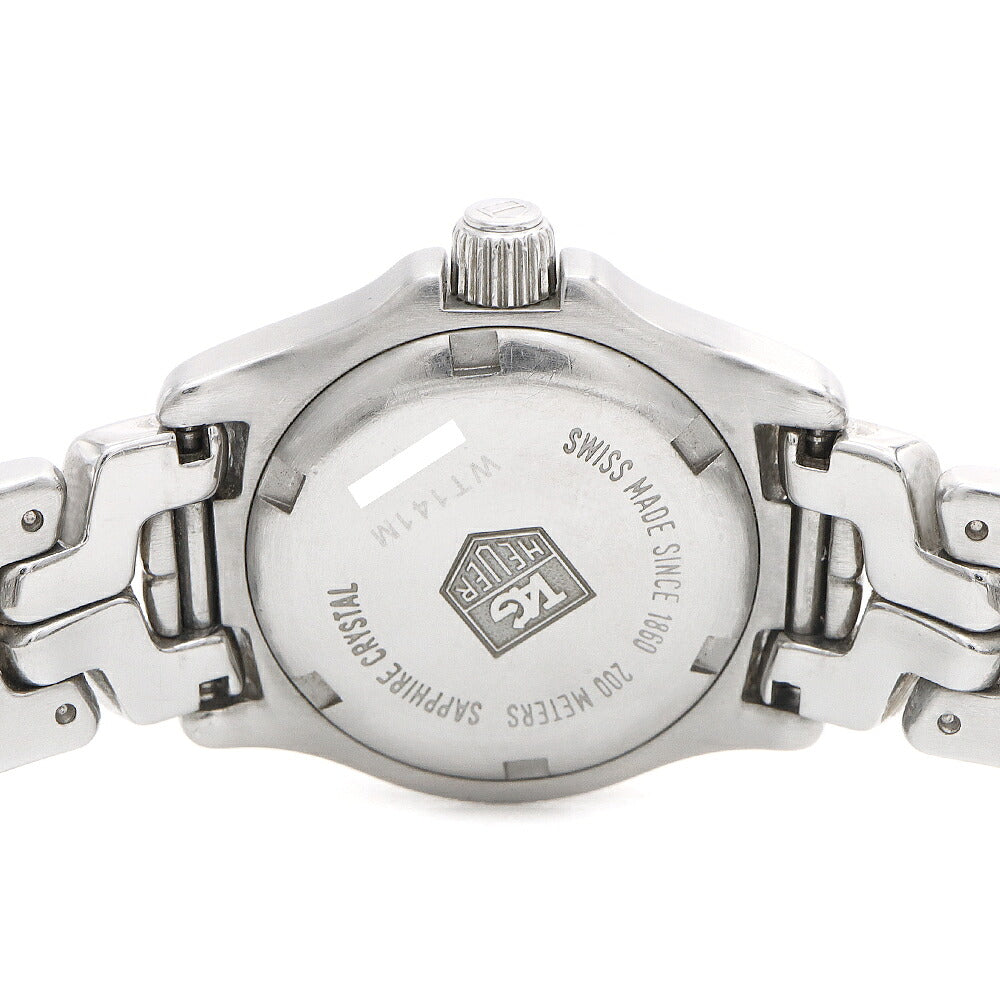 電池交換済 TAG Heuer タグホイヤー リンク WT141M 200m防水 デイト ピンクシェル SS ステンレス レディース クォーツ【6ヶ月保証】【腕時計】【中古】