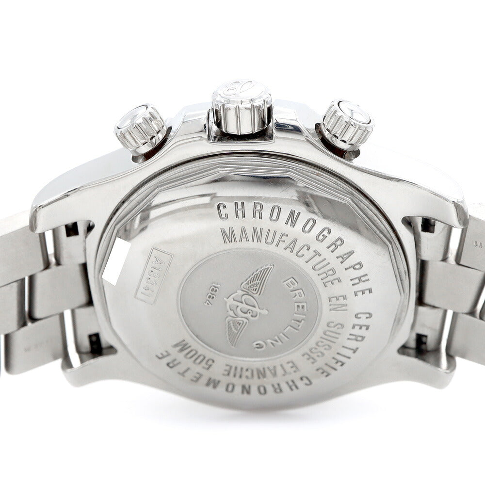 BREITLING ブライトリング スーパーオーシャン クロノグラフ A13341 デイト 500m防水 黒 ブラック SS ステンレス メンズ 自動巻き【6ヶ月保証】【腕時計】【中古】
