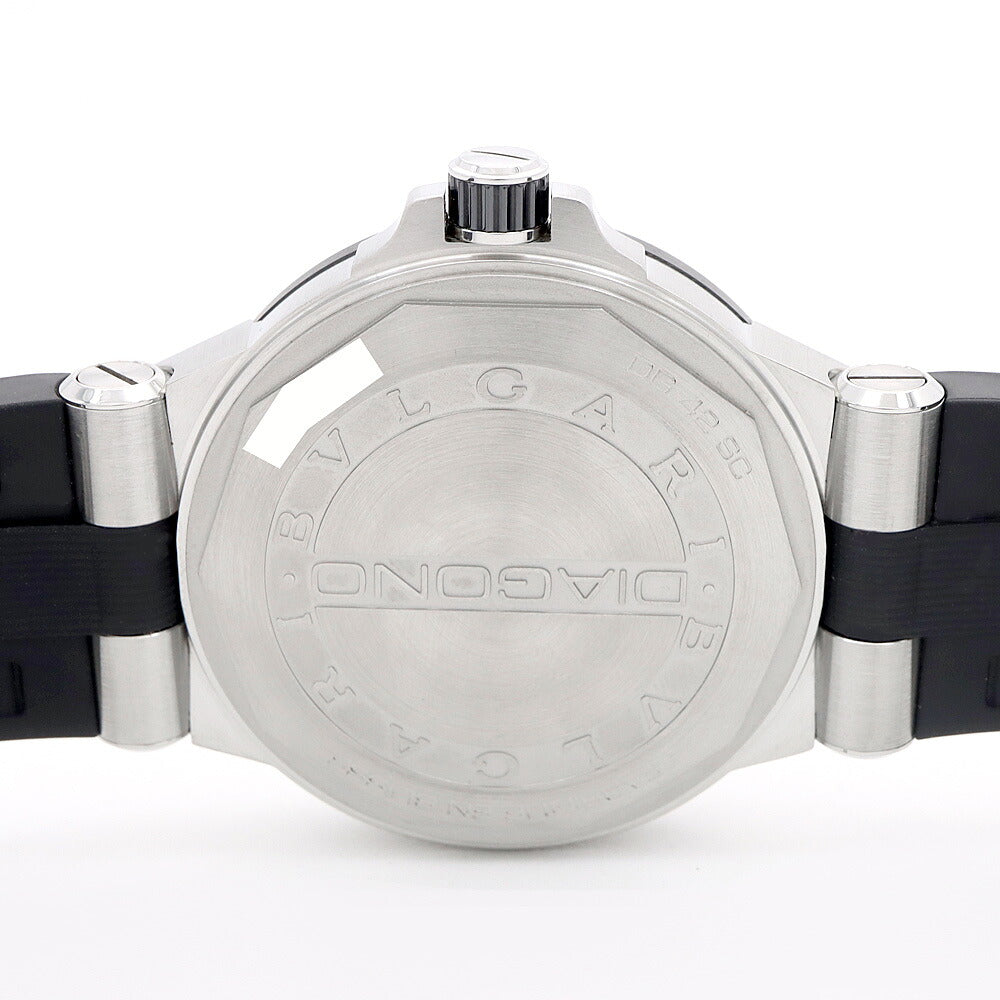 BVLGARI ブルガリ ディアゴノ DG42SC デイト 黒 ブラック CE セラミック SS ステンレス 純正ベルト 純正尾錠 メンズ 自動巻き【6ヶ月保証】【腕時計】【中古】