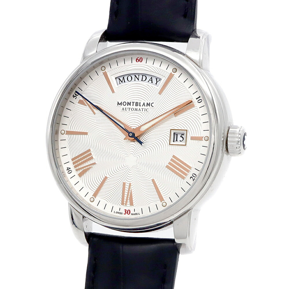 MONTBLANC モンブラン 4810 デイデイト 114853 MB114853 50m防水 裏スケ シルバー SS ステンレス 純正ベルト 純正尾錠 メンズ 自動巻き【6ヶ月保証】【腕時計】【中古】