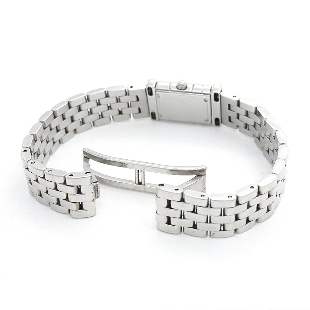 電池交換済 VanCleef&Arppels ヴァンクリーフ＆アーペル ファサード 531963T5 白 ホワイト SS ステンレス レディース クォーツ【6ヶ月保証】【腕時計】【中古】