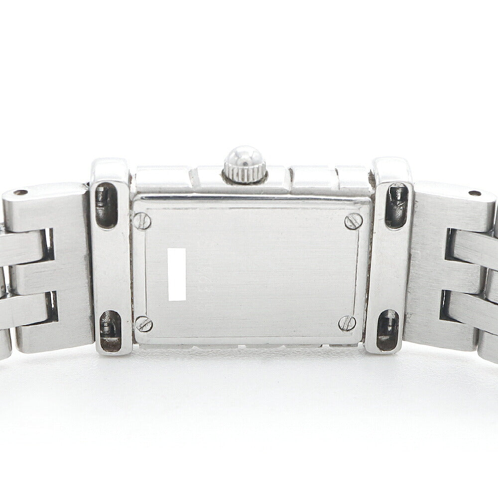 電池交換済 VanCleef&Arppels ヴァンクリーフ＆アーペル ファサード 531963T5 白 ホワイト SS ステンレス レディース クォーツ【6ヶ月保証】【腕時計】【中古】