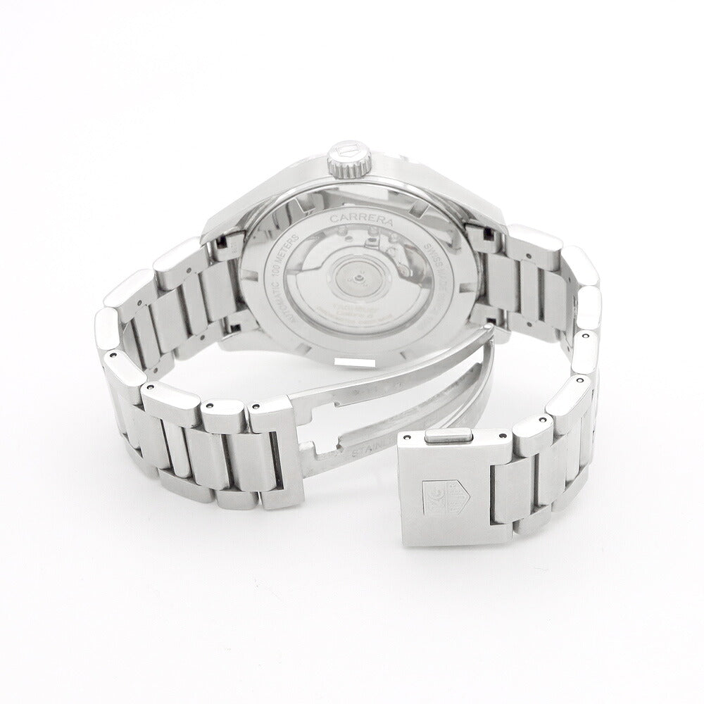 TAG Heuer タグホイヤー カレラ キャリバー 8 GMT クロノメーター WAR5011 グランドデイト 100m防水 裏スケ シルバー SS ステンレス メンズ 自動巻き【6ヶ月保証】【腕時計】【中古】
