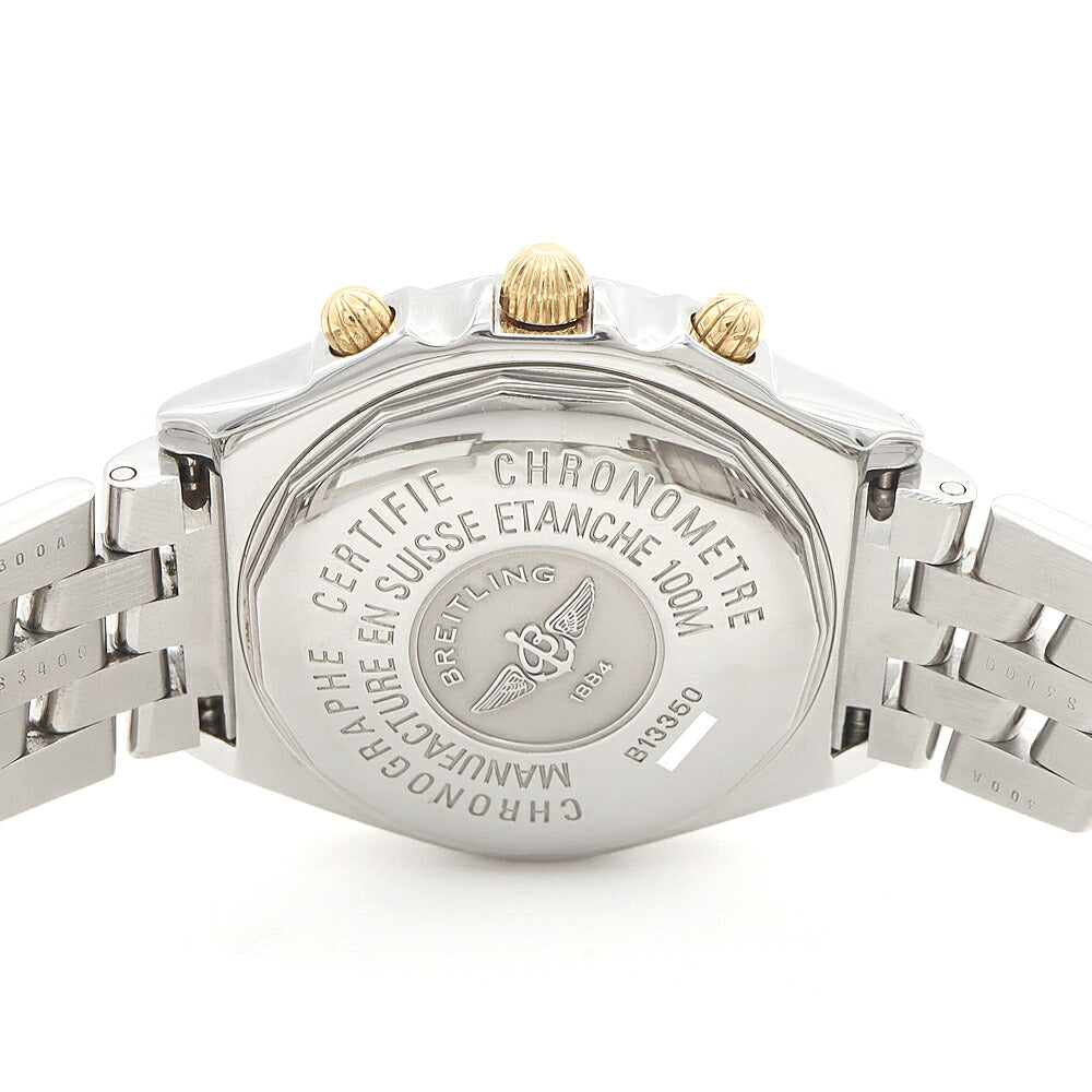 BREITLING ブライトリング クロノマット クロノグラフ B13350 デイト スモールセコンド 100m防水 黒 ブラック SS ステンレス YG イエローゴールド コンビ メンズ 自動巻き【6ヶ月保証】【腕時計】【中古】