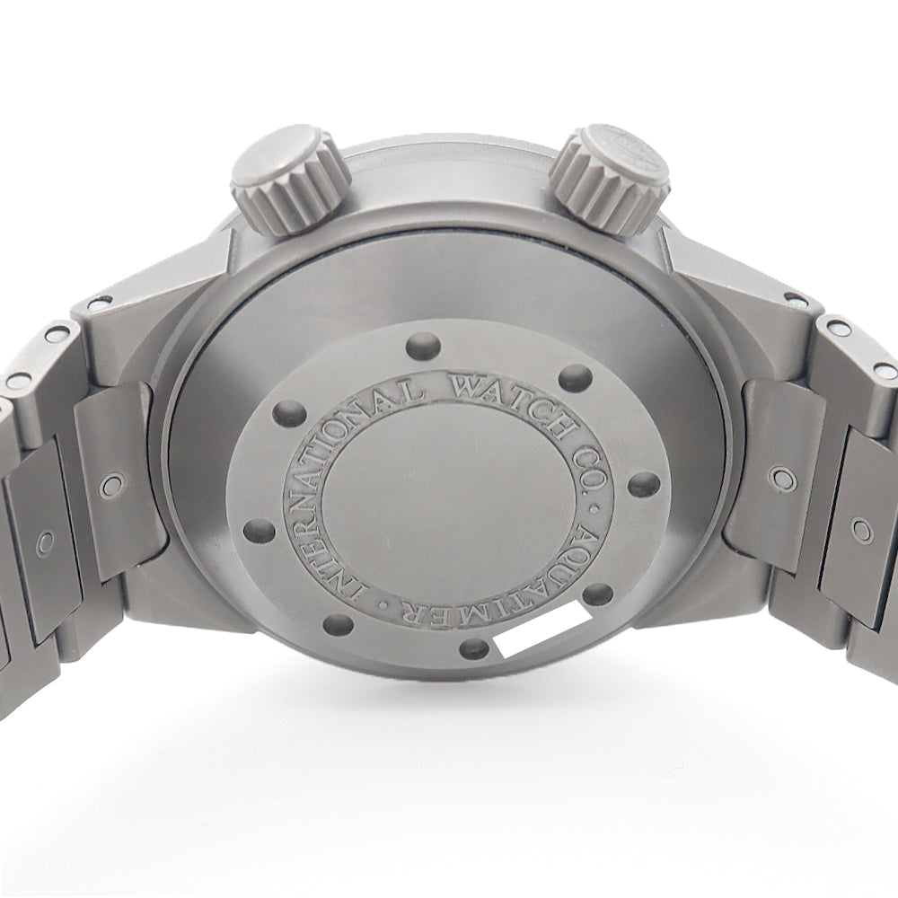 内部点検済 IWC インターナショナルウォッチカンパニー アクアタイマー 2000 IW353803 デイト 2000m防水 黒 ブラック Ti チタン メンズ 自動巻き【6ヶ月保証】【腕時計】【中古】