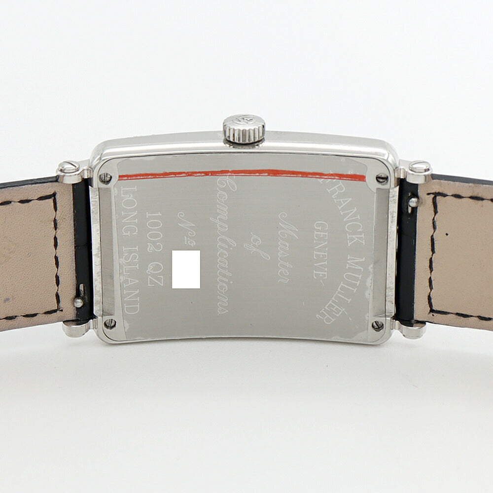 電池交換済 FRANCK MULLER フランクミュラー ロングアイランド 2重ダイヤベゼル 1002QZ ダイヤモンド  ダイヤ文字盤 SS ステンレス アフターダイヤ メンズ クォーツ【6ヶ月保証】【中古】【腕時計】