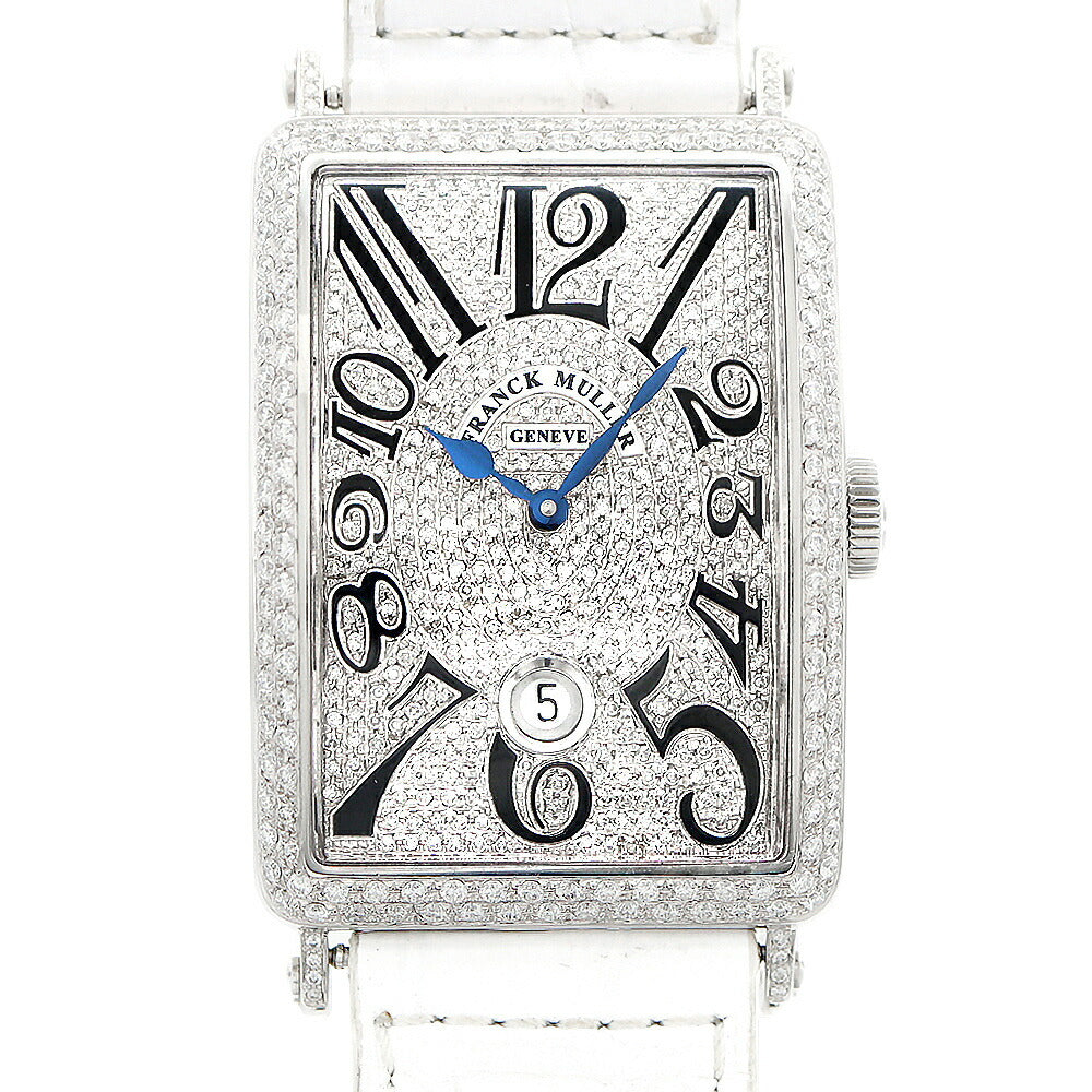 FRANCK MULLER フランクミュラー ロングアイランド 2重ダイヤベゼル 1200 SCDT ダイヤモンド ダイヤ文字盤 デイト SS ステンレス アフターダイヤ メンズ 自動巻き【6ヶ月保証】【中古】【腕時計】