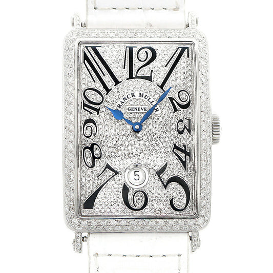FRANCK MULLER フランクミュラー ロングアイランド 2重ダイヤベゼル 1200 SCDT ダイヤモンド ダイヤ文字盤 デイト SS ステンレス アフターダイヤ メンズ 自動巻き【6ヶ月保証】【中古】【腕時計】