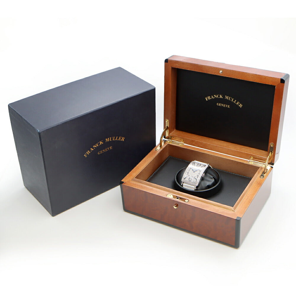 FRANCK MULLER フランクミュラー ロングアイランド 2重ダイヤベゼル 1200 SCDT ダイヤモンド ダイヤ文字盤 デイト SS ステンレス アフターダイヤ メンズ 自動巻き【6ヶ月保証】【中古】【腕時計】