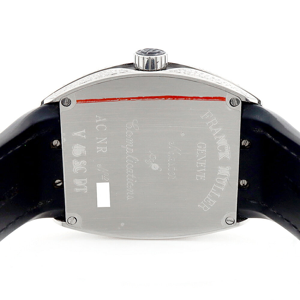内部点検済 FRANCK MULLER フランクミュラー ヴァンガード ダイヤベゼル V45SCDT ダイヤモンド ダイヤ文字盤 デイト SS ステンレス アフターダイヤ メンズ 自動巻き【6ヶ月保証】【中古】【腕時計】