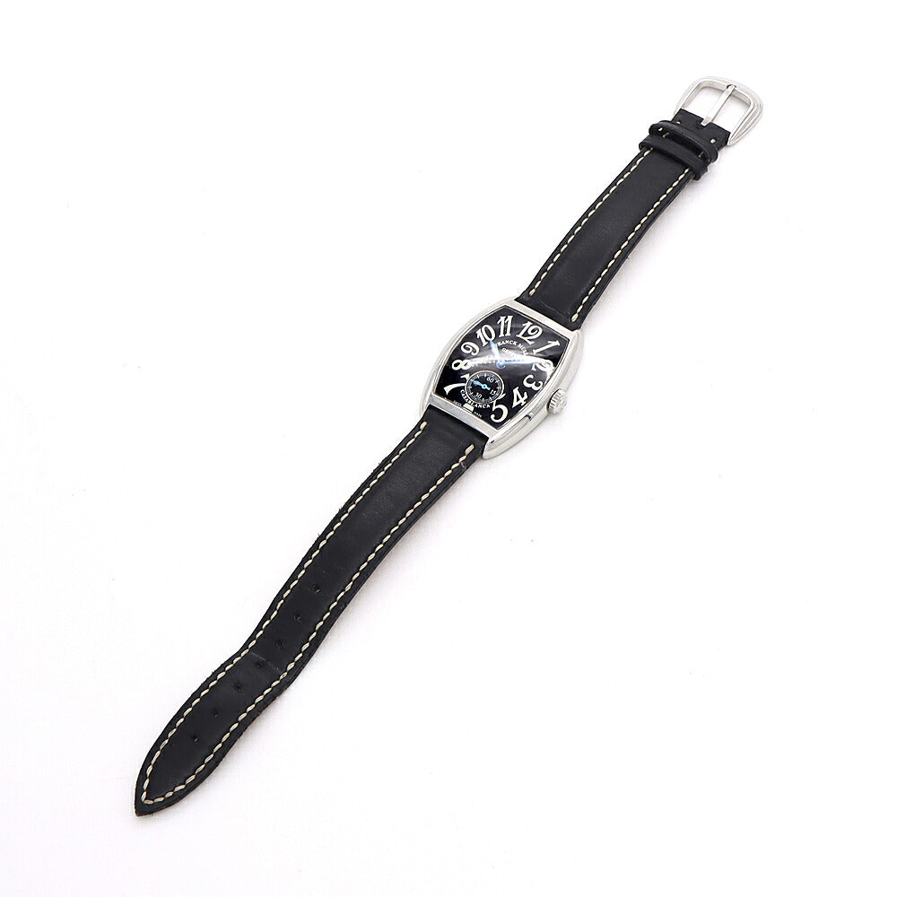 内部点検済 FRANCK MULLER フランクミュラー カサブランカ 7500S6 黒 ブラック SS ステンレス 純正ベルト 純正尾錠 メンズ レディース ボーイズ 手巻き【6ヶ月保証】【中古】【腕時計】