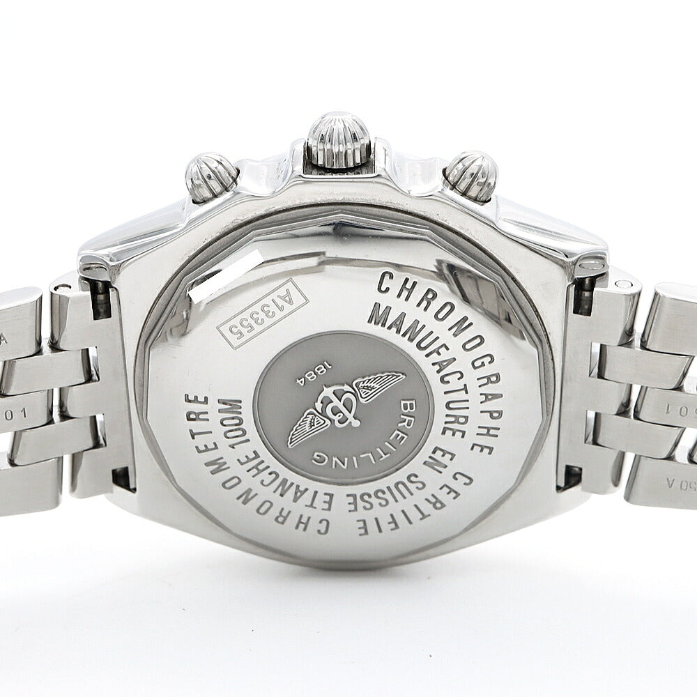 BREITLING ブライトリング クロスウィンド A13355 クロノグラフ デイト 100m防水 黒 ブラック SS ステンレス メンズ 自動巻き 【6ヶ月保証】【腕時計】【中古】