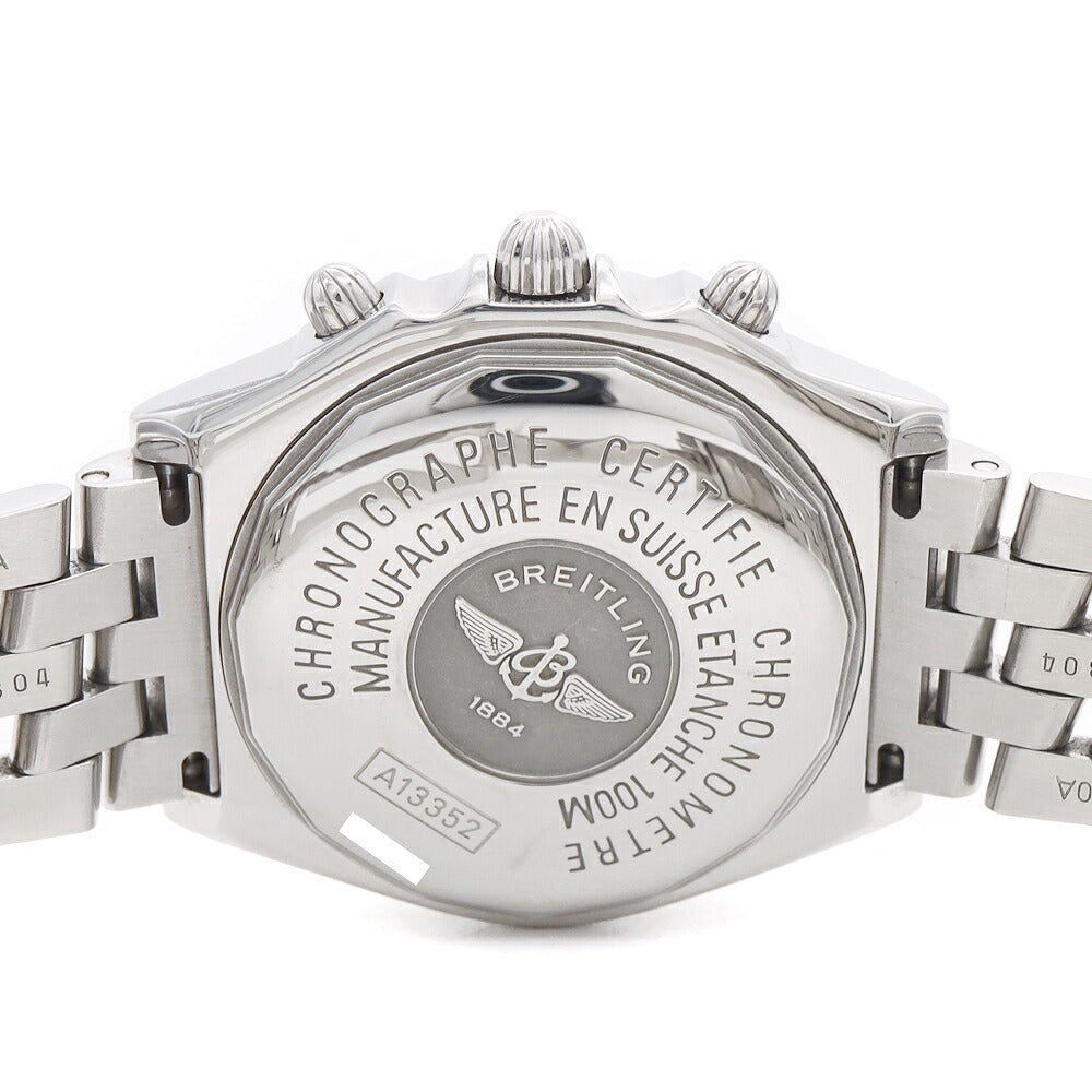 内部点検済 BREITLING ブライトリング クロノマット  A13352 クロノグラフ 100m防水 デイト 黒 ブラック SS ステンレス メンズ 自動巻き【6ヶ月保証】【腕時計】【中古】