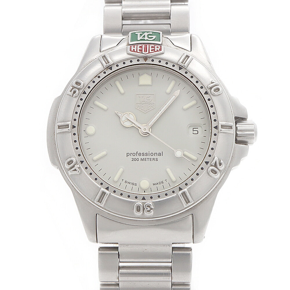 電池交換済 TAG Heuer タグホイヤー プロフェッショナル200 999.713A デイト 200m防水 ライトグレー SS ステンレス メンズ クォーツ【6ヶ月保証】【腕時計】【中古】