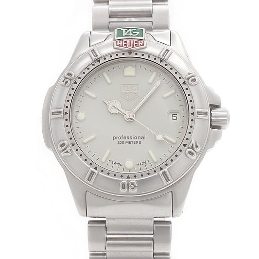 電池交換済 TAG Heuer タグホイヤー プロフェッショナル200 999.713A デイト 200m防水 ライトグレー SS ステンレス メンズ クォーツ【6ヶ月保証】【腕時計】【中古】