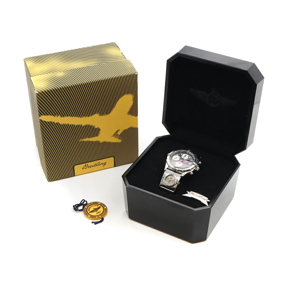 BREITLING ブライトリング ブラックバード クロノグラフ A13350 A61172 デイト 100m防水 グレー SS ステンレス メンズ 自動巻き【6ヶ月保証】【腕時計】【中古】