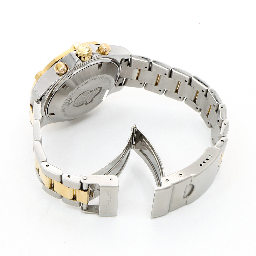 TAG Heuer タグホイヤー アクアレーサー クロノグラフ CAF2120 デイト スモールセコンド 300m防水 シルバー SS ステンレス YGP イエローゴールド コンビ メンズ 自動巻き【6ヶ月保証】【腕時計】【中古】