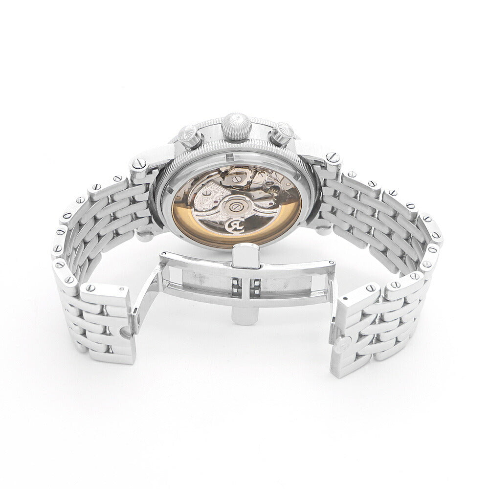 CHRONOSWISS クロノスイス ルナ CH7523 クロノグラフ ムーンフェイズ デイト スモールセコンド 裏スケ 黒 ブラック ギョーシェ SS ステンレス メンズ 自動巻き【6ヶ月保証】【腕時計】【中古】