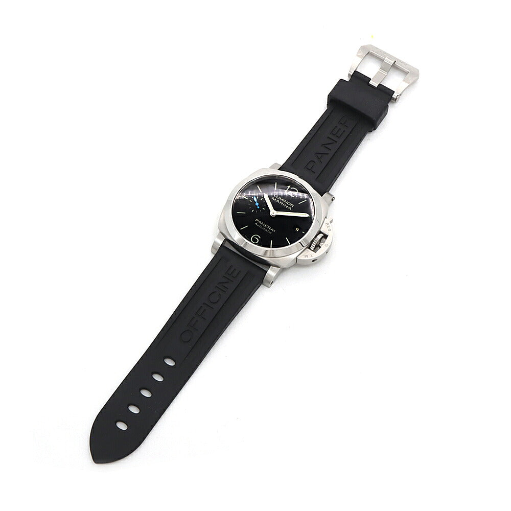 PANERAI パネライ ルミノール マリーナ クアランタ PAM01372 デイト 100m防水 スモールセコンド 黒 ブラック SS ステンレス 純正ベルト 純正尾錠 メンズ 自動巻き【6ヶ月保証】【腕時計】【中古】