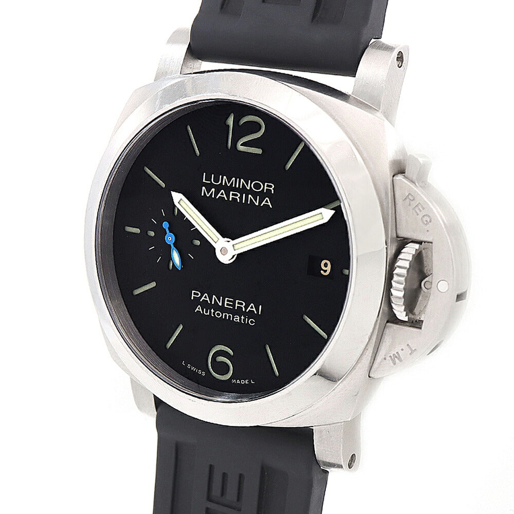 PANERAI パネライ ルミノール マリーナ クアランタ PAM01372 デイト 100m防水 スモールセコンド 黒 ブラック SS ステンレス 純正ベルト 純正尾錠 メンズ 自動巻き【6ヶ月保証】【腕時計】【中古】