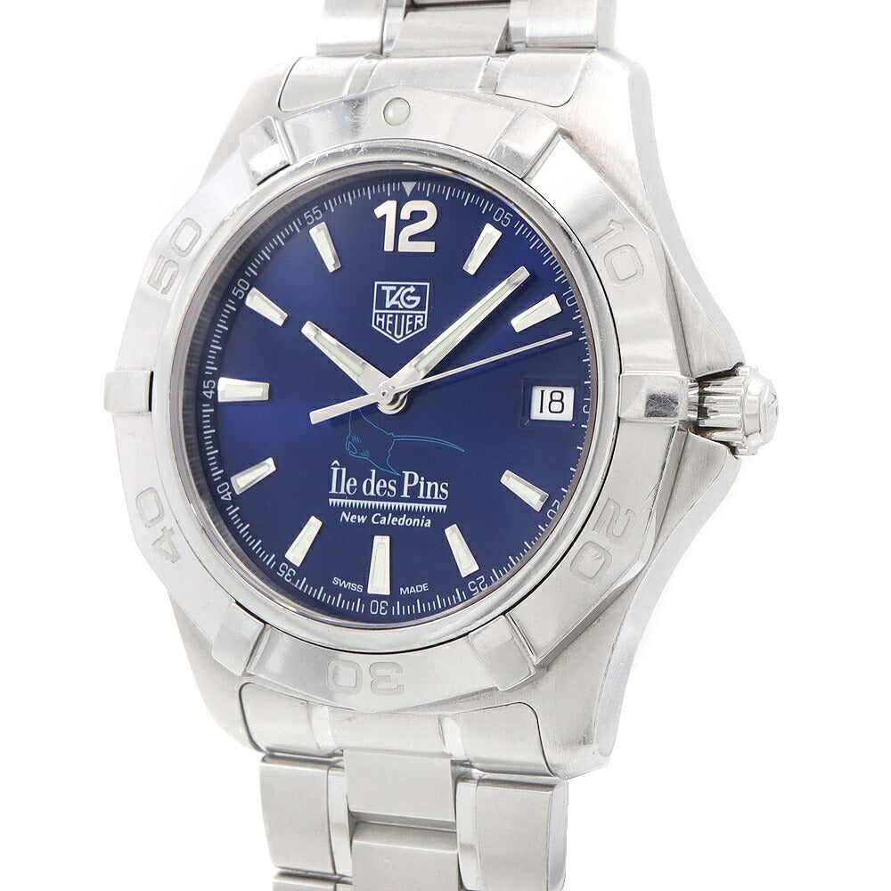 内部点検済 TAG Heuer タグホイヤー アクアレーサー ニューカレドニア イルデパン 日本800本限定 WAF211T デイト 300m防水 青 ブルー SS ステンレス メンズ 自動巻き【6ヶ月保証】【腕時計】【中古】