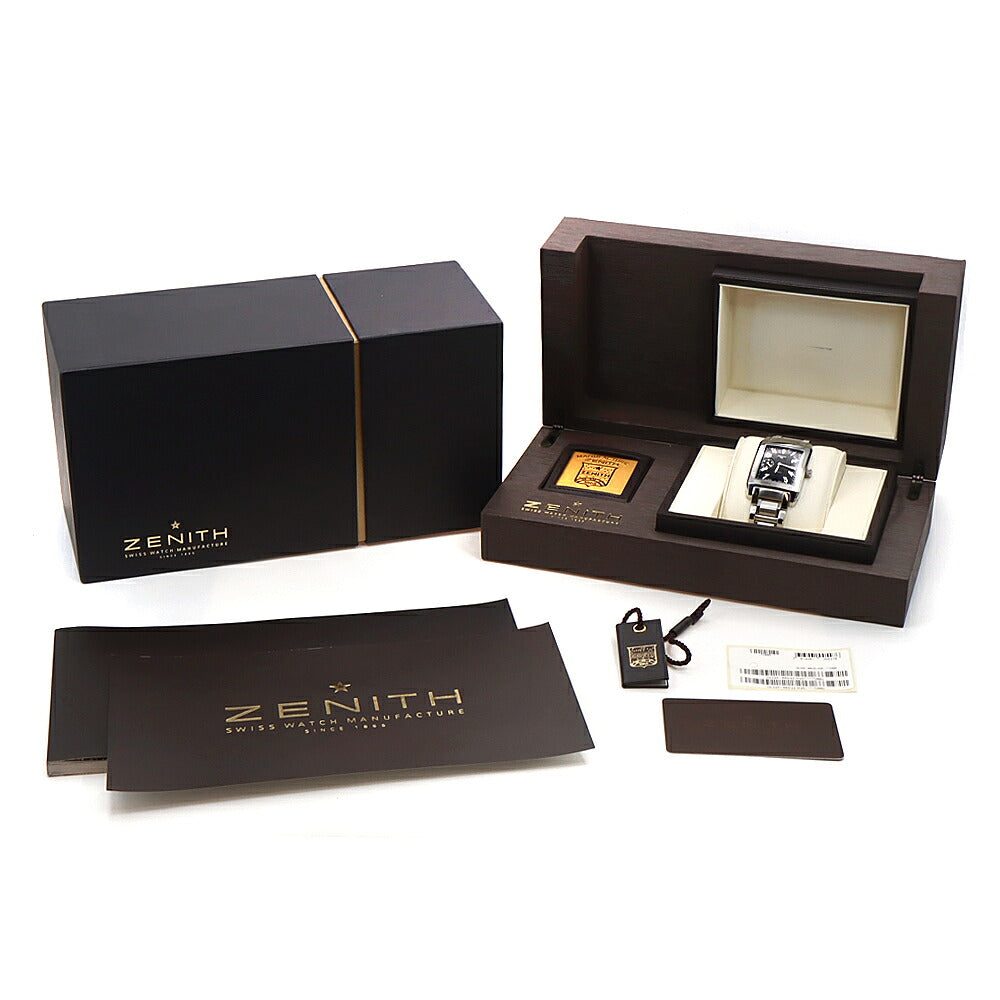 ZENITH ゼニス ポートロワイヤル エリート 02.0251.684 デイト スモールセコンド 黒 ブラック SS ステンレス メンズ 自動巻き 【6ヶ月保証】 【腕時計】 【中古】