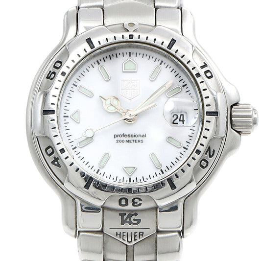 電池交換済 TAG Heuer タグホイヤー 6000シリーズ プロフェッショナル WH1311-K1 デイト 200m防水 シルバー SS ステンレス レディース クォーツ【6ヶ月保証】【腕時計】【中古】