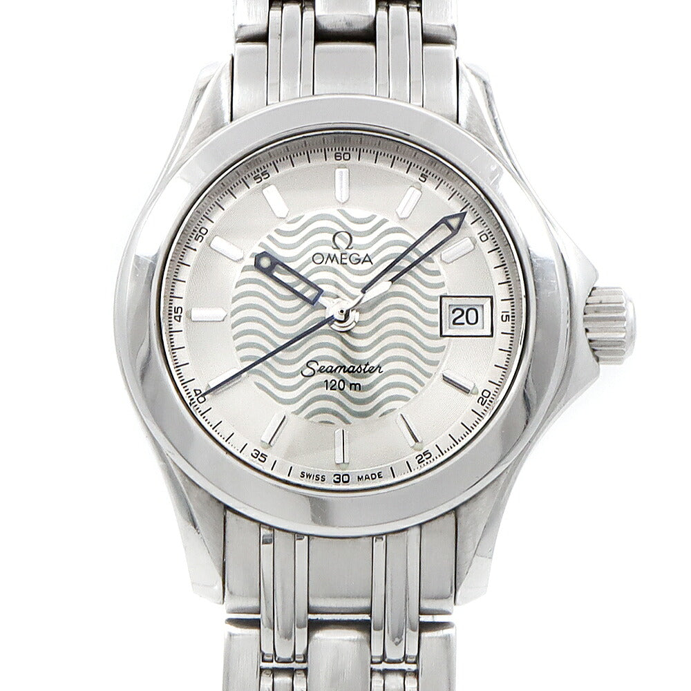 電池交換済 OMEGA オメガ シーマスター 120 2581.31 デイト 120m防水 シルバー SS ステンレス レディース クォーツ【6ヶ月保証】【腕時計】【中古】