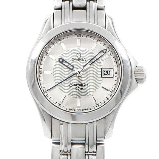 電池交換済 OMEGA オメガ シーマスター 120 2581.31 デイト 120m防水 シルバー SS ステンレス レディース クォーツ【6ヶ月保証】【腕時計】【中古】