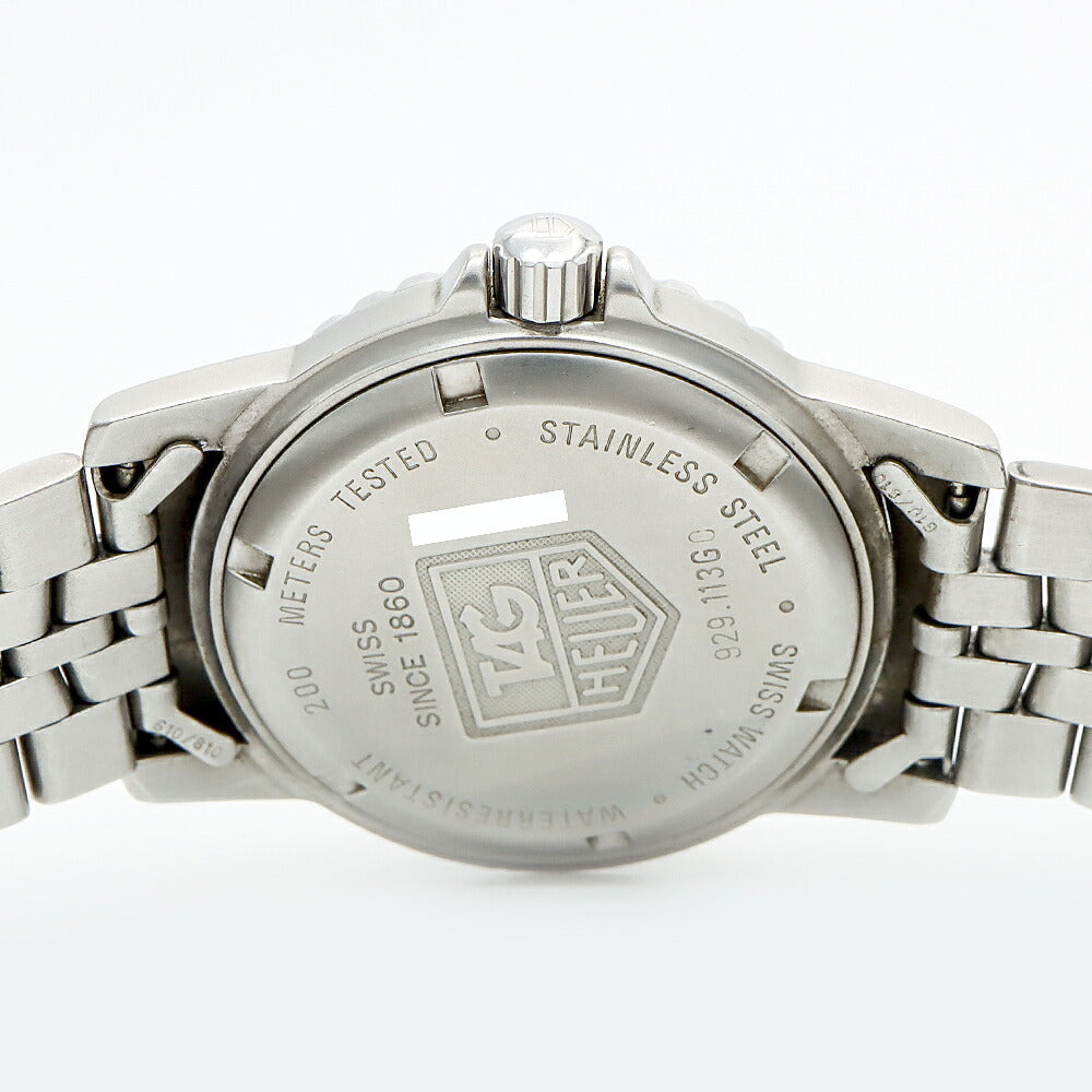 電池交換済 TAG Heuer タグホイヤー プロフェッショナル200 929.113G デイト 200m防水 イエロー SS ステンレス メンズ レディース ボーイズ クォーツ【6ヶ月保証】【腕時計】【中古】