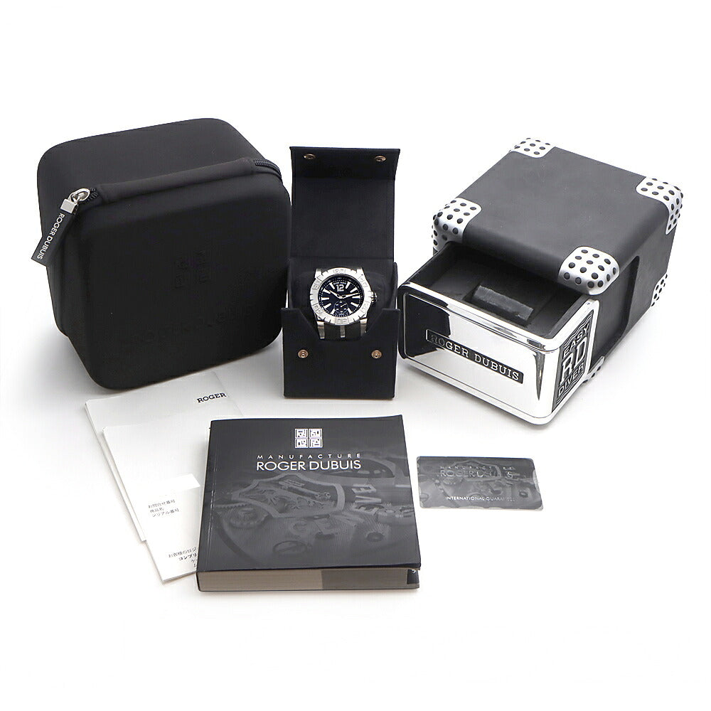 ROGER DUBUIS ロジェ デュブイ ニューイージーダイバー 世界888本限定 SED46-821-91-00 09A01 A 300m防水 スモールセコンド 裏スケ 黒 ブラック SS ステンレス 純正ベルト 純正尾錠 メンズ 自動巻き【6ヶ月保証】【腕時計】【中古】