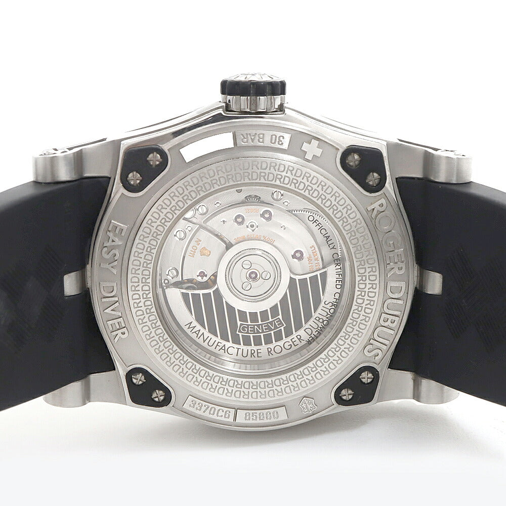 ROGER DUBUIS ロジェ デュブイ ニューイージーダイバー 世界888本限定 SED46-821-91-00 09A01 A 300m防水 スモールセコンド 裏スケ 黒 ブラック SS ステンレス 純正ベルト 純正尾錠 メンズ 自動巻き【6ヶ月保証】【腕時計】【中古】