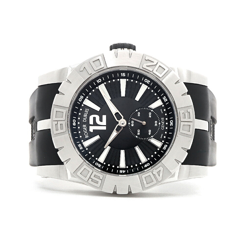 ROGER DUBUIS ロジェ デュブイ ニューイージーダイバー 世界888本限定 SED46-821-91-00 09A01 A 300m防水 スモールセコンド 裏スケ 黒 ブラック SS ステンレス 純正ベルト 純正尾錠 メンズ 自動巻き【6ヶ月保証】【腕時計】【中古】