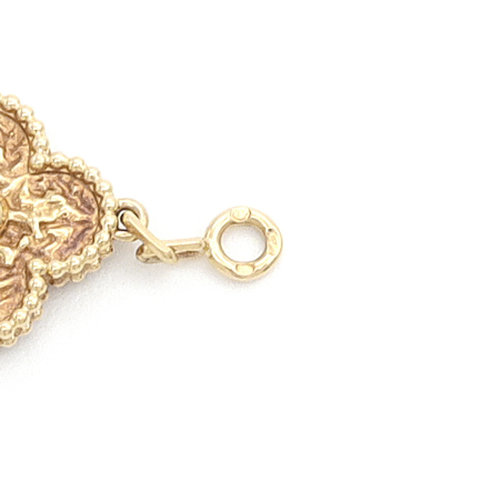VanCleef&Arpels ヴァンクリーフ＆アーペル ヴィンテージアルハンブラ ブレスレット 5モチーフ VCARO1IE00 K18YG イエローゴールド 金無垢 メンズ【ジュエリー】【中古】