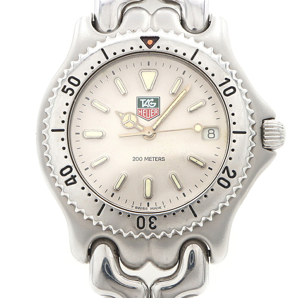 電池交換済 TAG HEUER タグホイヤー S/el セル プロフェッショナル S99.006M デイト 200m防水 白 ホワイト SS ステンレス メンズ クォーツ【6ヶ月保証】【中古】【腕時計】