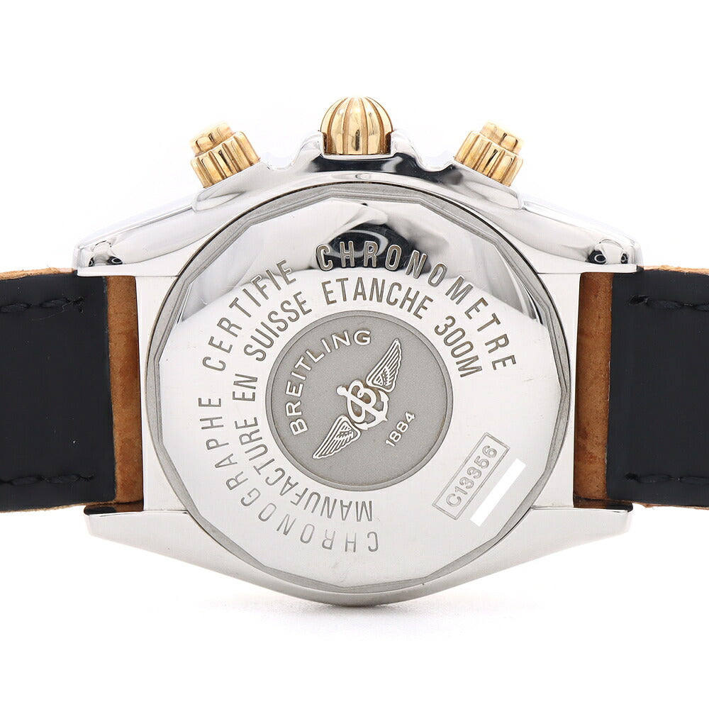 内部点検済 BREITLING ブライトリング クロノマット エボリューション C13356 C156A19PAC クロノグラフ デイト 300m防水 白 ホワイト RG ローズゴールド SS ステンレス コンビ 純正尾錠 メンズ 自動巻き【6ヶ月保証】【腕時計】【中古】