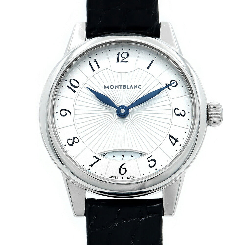 電池交換済 MONTBLANC モンブラン ボエム 7309 デイト 30ｍ防水 シルバー SS ステンレス 純正ベルト 純正尾錠 レディース クォーツ 【6ヶ月保証】【腕時計】【中古】
